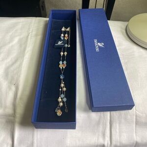 Swarovski Crystals Necklace Crystals and imitation pearls NRFB 12” clasped